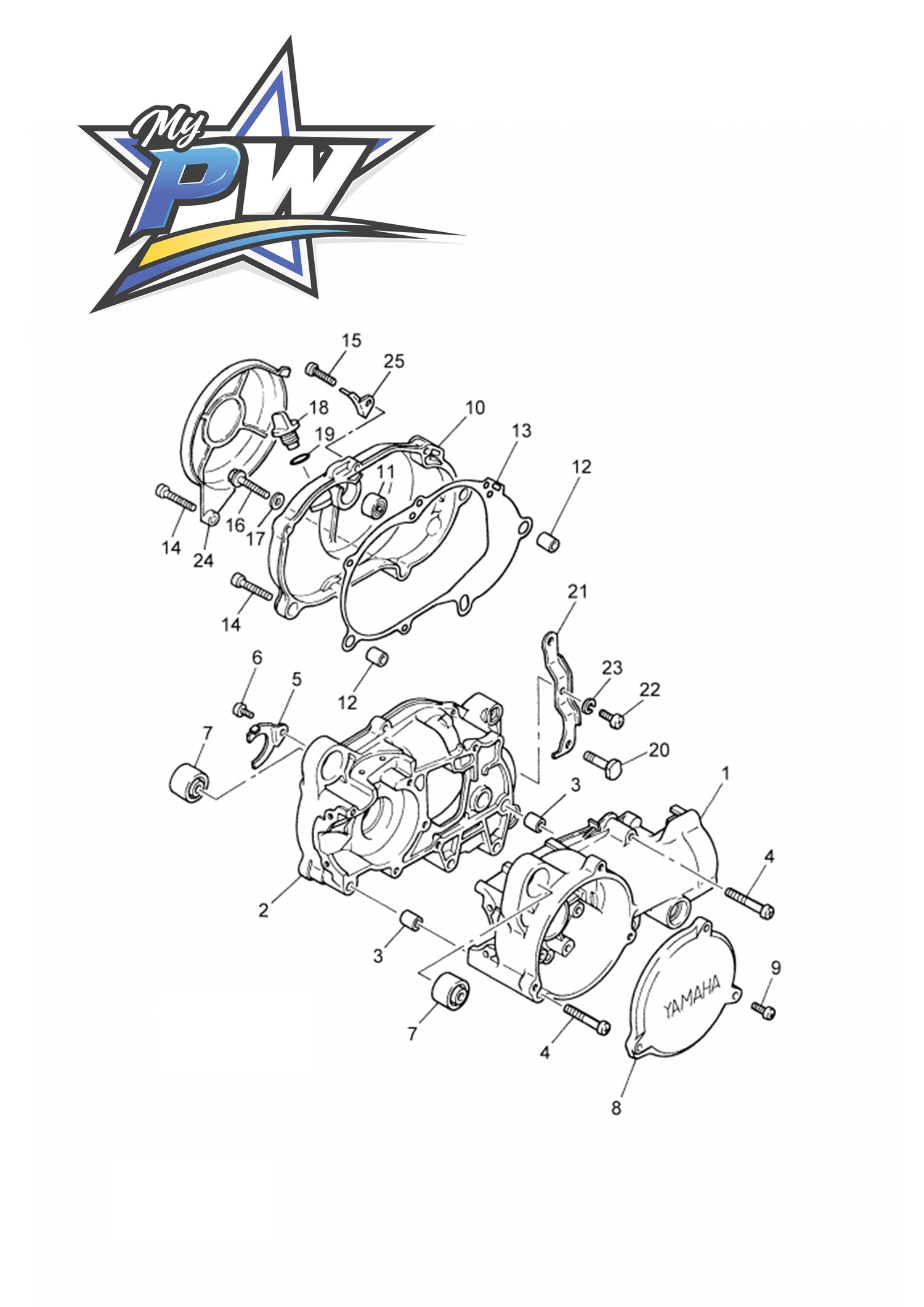 G - CARTER MOTEUR PW50