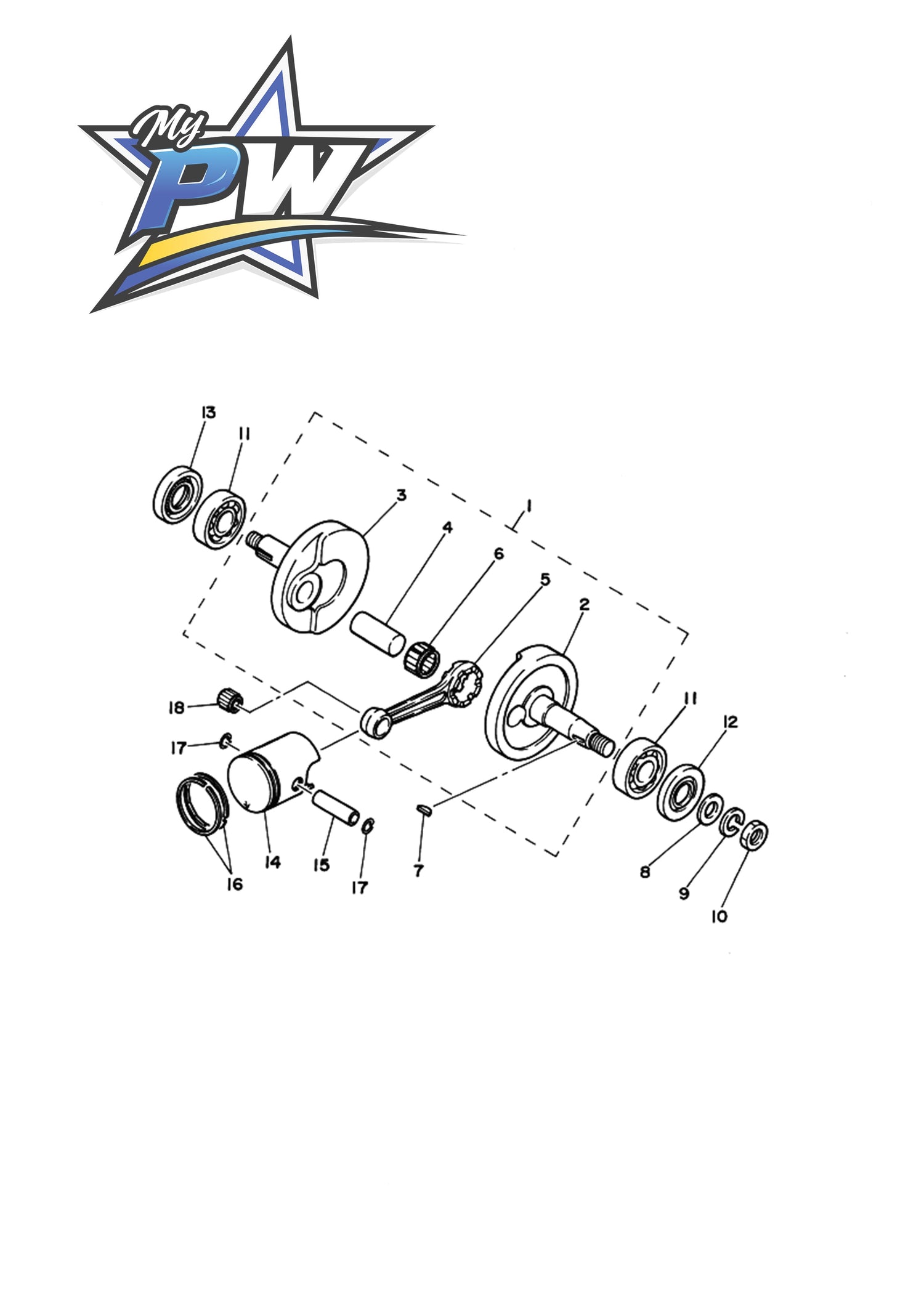 B - VILEBREQUIN & PISTON PW50