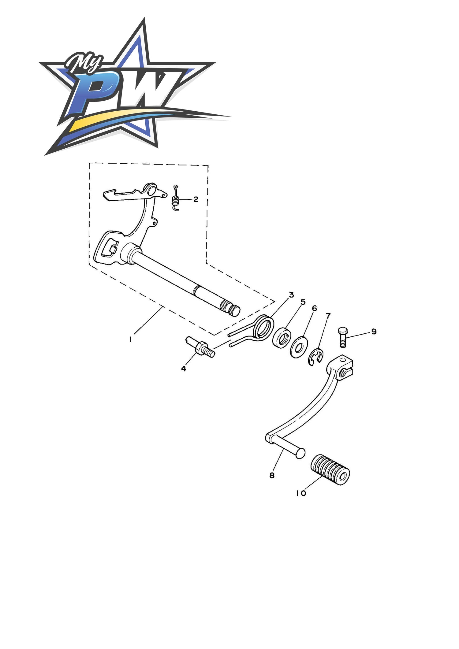 M - AXE DE SELECTEUR & PEDALE