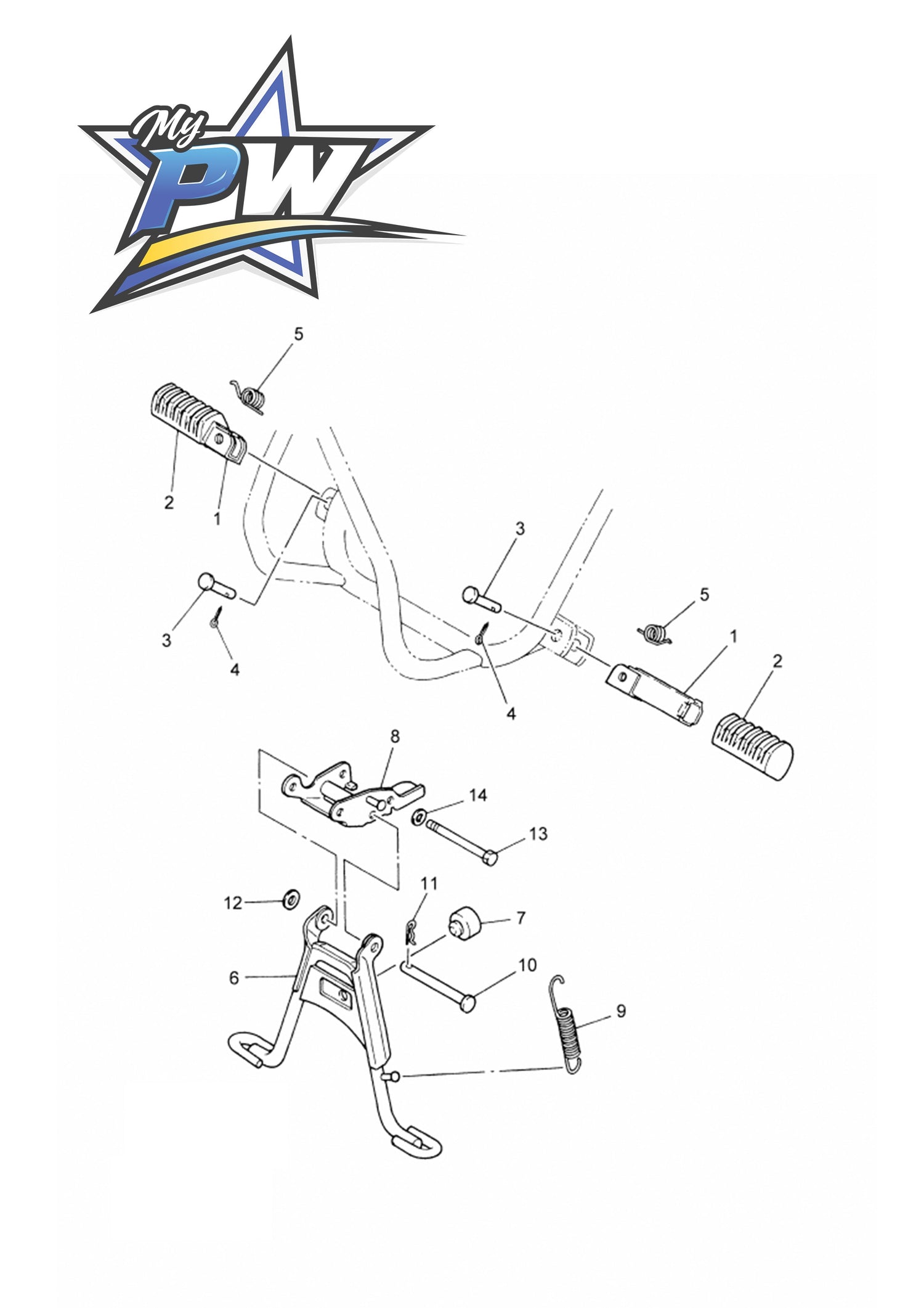 W - BEQUILLE & REPOSE PIEDS PW50